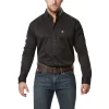 Ariat Men's Team Logo Twill Classic Fit Shirt - Black