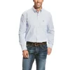 Ariat Men's Pro Series Dayne Mini Stripe Shirt - True Blue