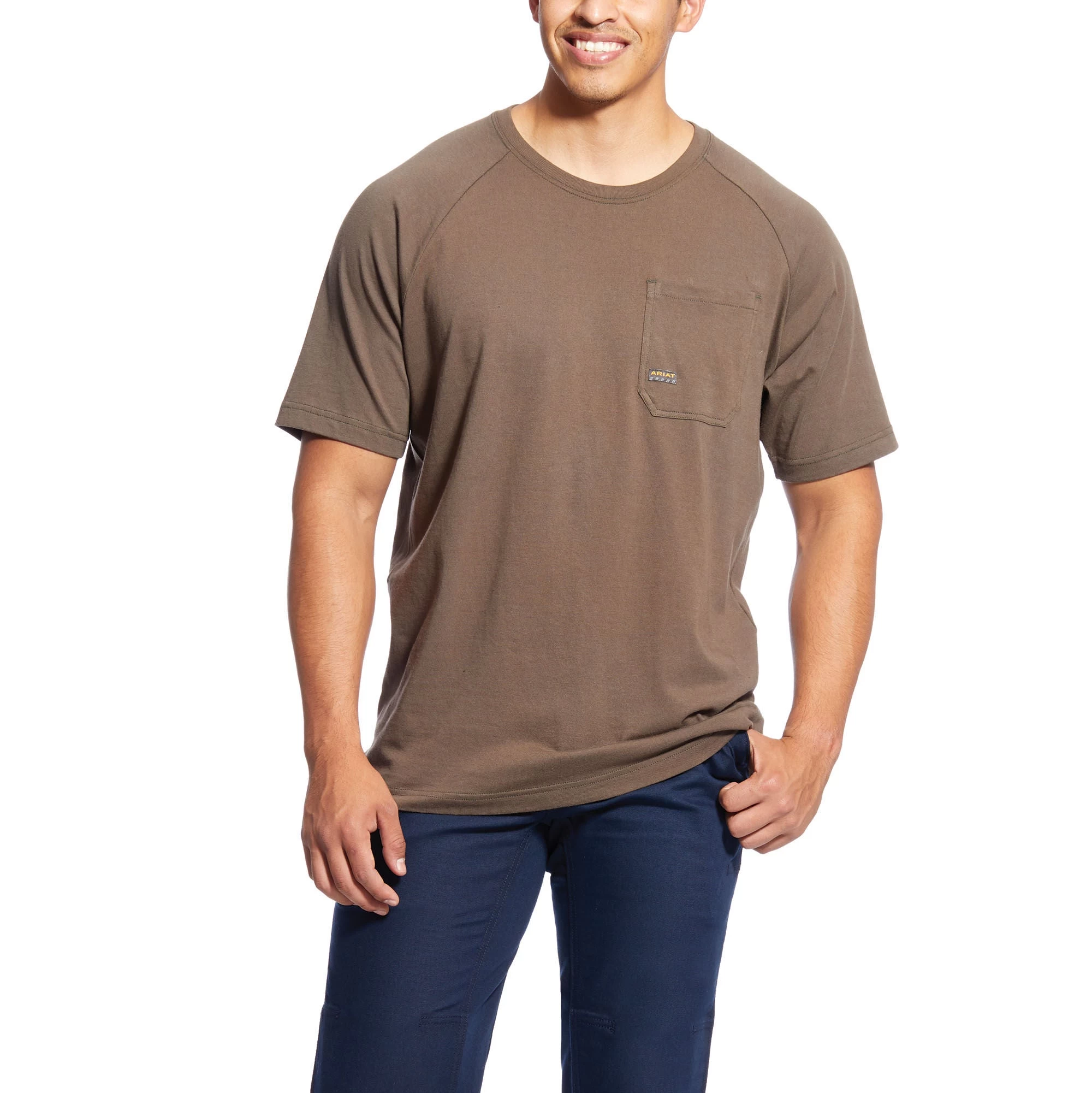 Ariat Men's Rebar Cotton Strong T-Shirt - Moss 1 Ariat Men's Rebar Cotton Strong T-Shirt - Moss