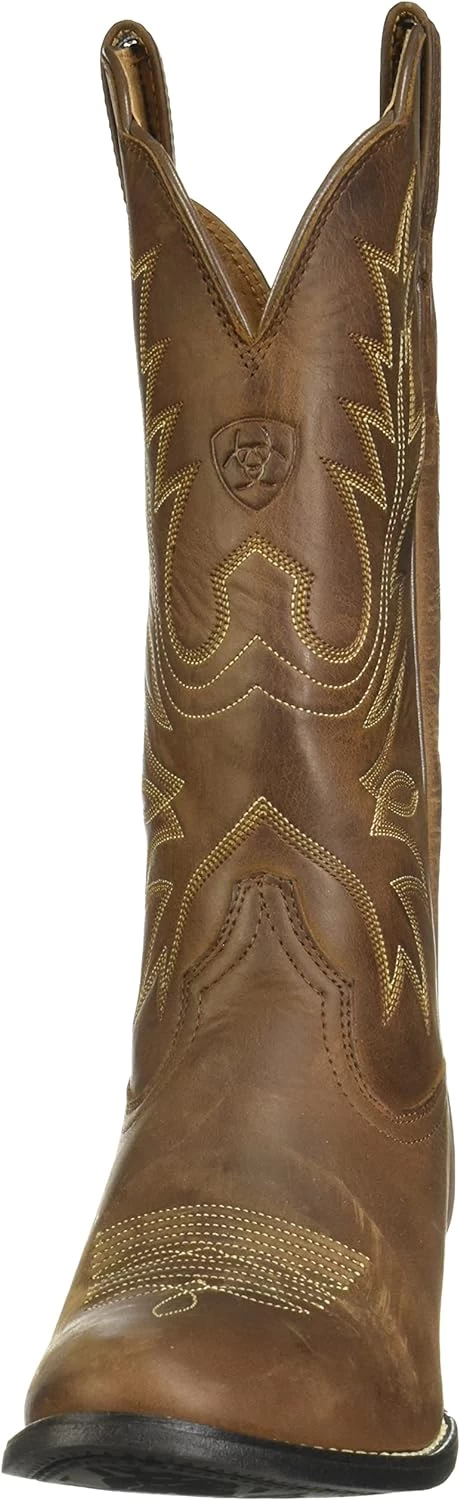 Ariat Women's Heritage R Toe Western Cowboy Boot, Marron Affligé, 9,5 Wide 2 Ariat Women's Heritage R Toe Western Cowboy Boot, Marron Affligé, 9,5 Wide – Image 2