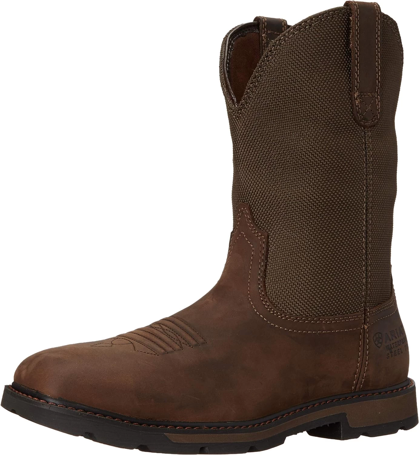 Ariat Mens Groundbreaker Wide Square Toe Waterproof Steel Toe Work Boot Palm Brown/Ballistic Brown 10.5 Wide 1 Ariat Mens Groundbreaker Wide Square Toe Waterproof Steel Toe Work Boot Palm Brown/Ballistic Brown 10.5 Wide