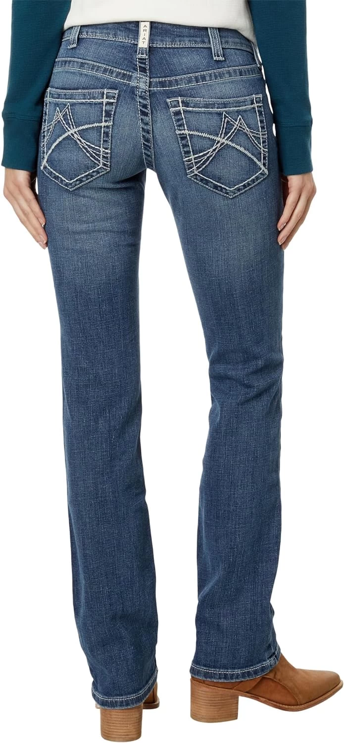 ARIAT Women's R.e.a.l. Mid Rise Arrow Fit Gianna Stackable Straight Leg Jean 2 ARIAT Women's R.e.a.l. Mid Rise Arrow Fit Gianna Stackable Straight Leg Jean – Image 2