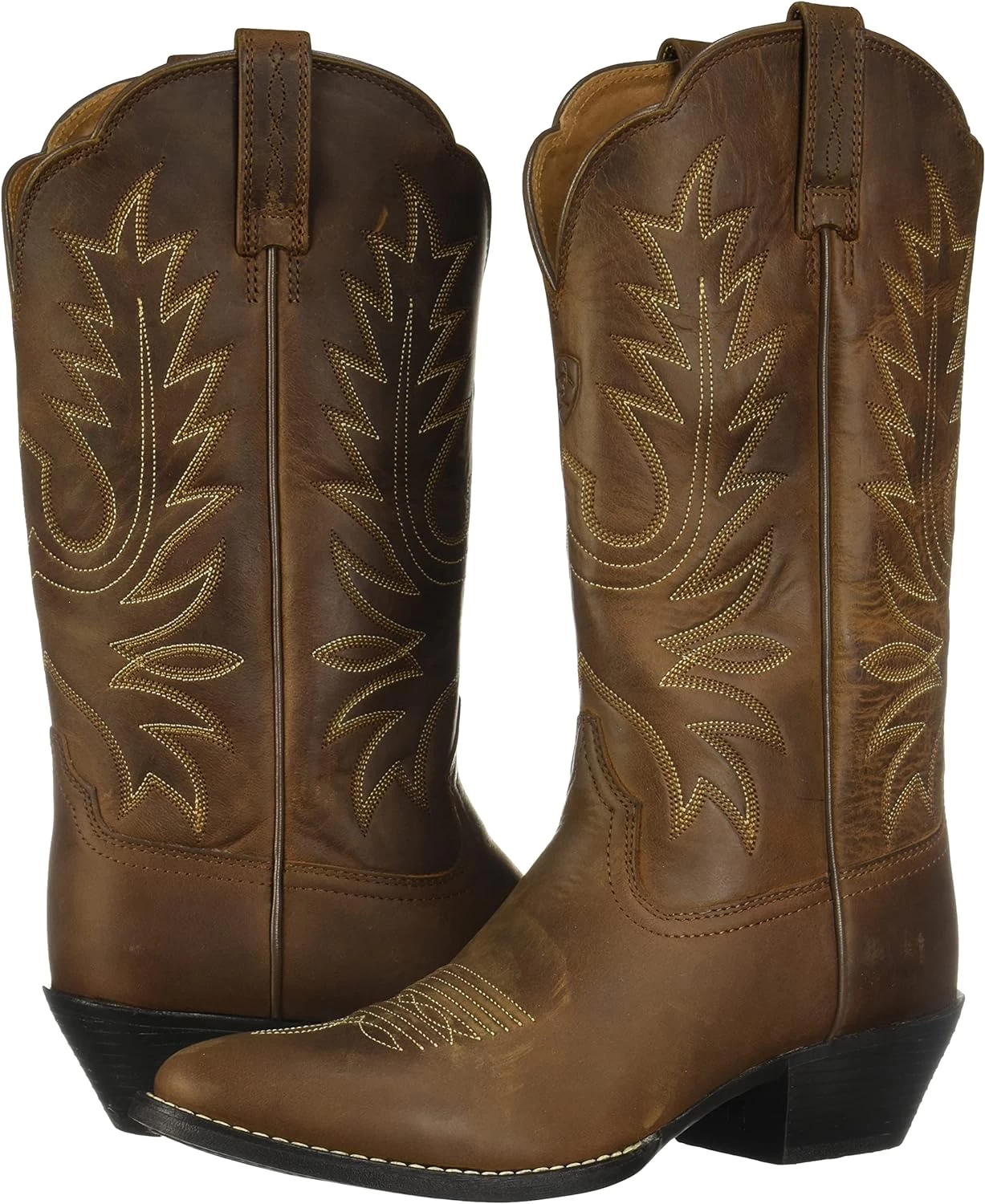 Bottes Occidentales à Bout Rond Ariat Heritage - Bottes Cowgirl En Cuir Pour Femmes 8 Bottes Occidentales à Bout Rond Ariat Heritage - Bottes Cowgirl En Cuir Pour Femmes – Image 8