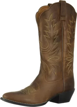 ARIAT Womens Heritage Western R Toe Western Cowboy Boots, Marron Affligé, 10 Wide US