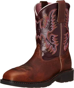 Ariat Women's Krista Pull-on Steel Toe Western Cowboy Boot