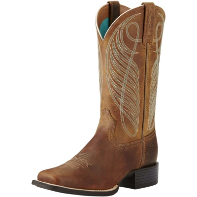 Ariat Botte Western Round Up Wst B Powder Brown 38,5 1 Ariat Botte Western Round Up Wst B Powder Brown 38,5