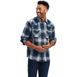 Ariat Blouse Halston Retro Snap Hommes Eiffel Tower XS