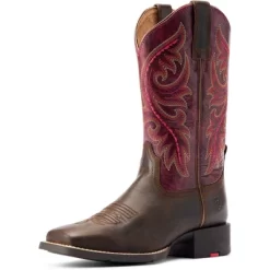 Ariat Bottes Western Round Up Back Zip Femme Worn Mocha/Rasberry 41